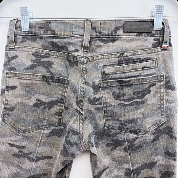 Etienne Marcel Denim Camo Zip Moto Mid Rise Skinny Jeans Size 27 - Picture 8 of 13